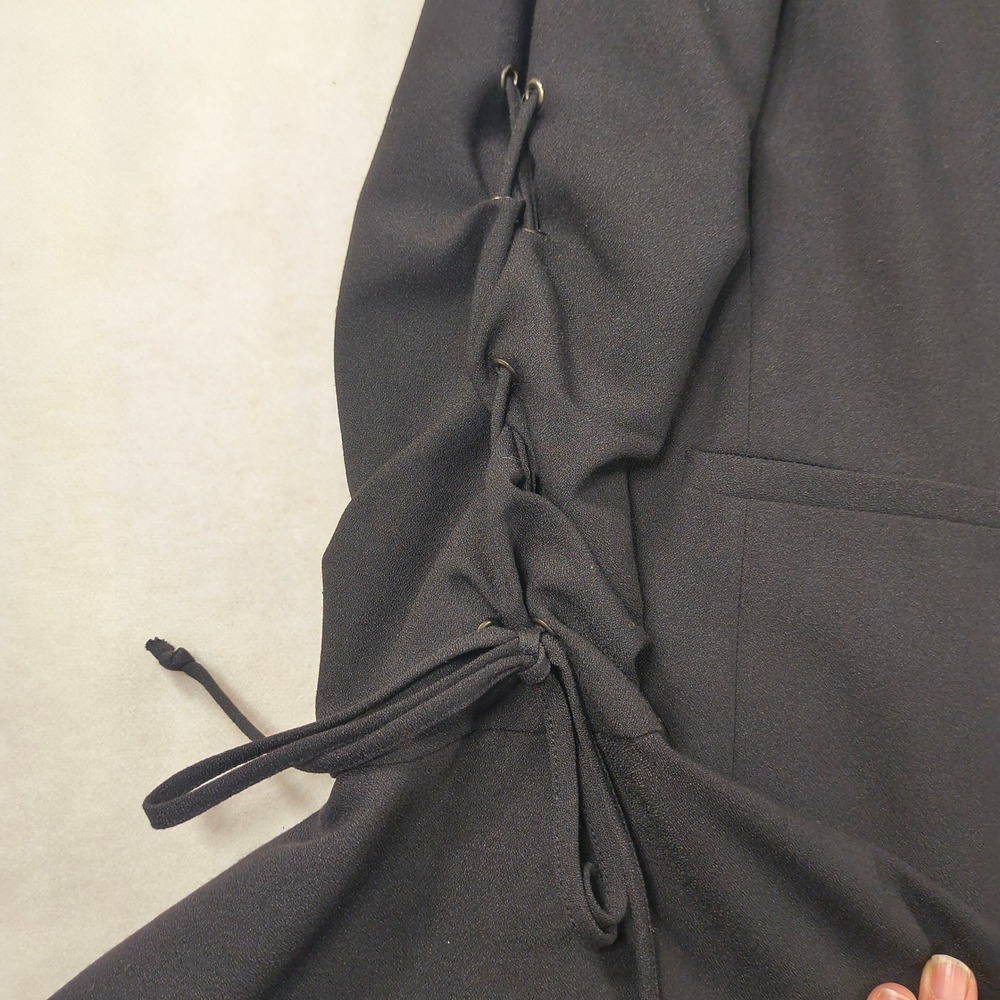 Topshop Blazer Size 6 Lace Up Sleeve Flared Cuff Statement Jacket Chic Evening - Picture 4 of 8